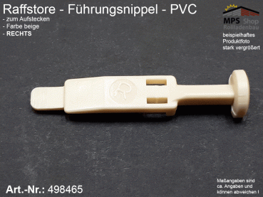 498465(R) Führungsnippel PVC, Länge 46mm - beige