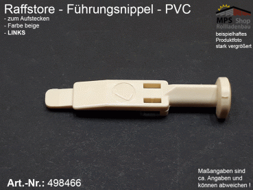 498466(L) Führungsnippel PVC, Länge 46mm - beige