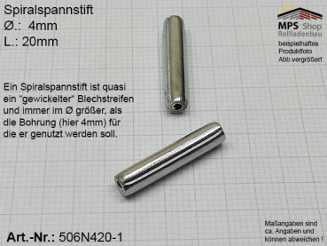 506N420-1, Spiralspannstift 4 x 20mm