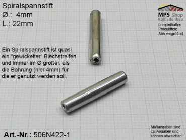 506N422-1, Spiralspannstift 4 x 22mm