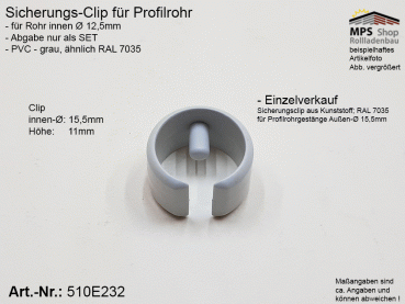 510E232 Sicherungs-Clip für Profil-Rohr (PR) Kurbelstangen