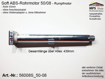 56008_S-Soft -8Nm- S-ABS Rohrmotor (Rumpfmotor)