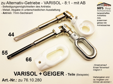76.10.280, IMBAC Schneckengetriebe 8:1, mit AB - metall, GEIGER