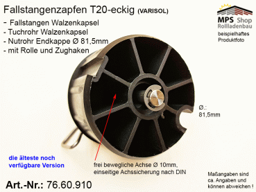 76.60.910, T20, Fallstangenzapfen, Tuchrohr-Nutrohrendkappe, WGB Varisol, Ersatzteil-Set