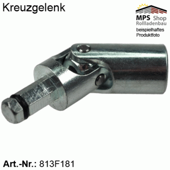 813F181 Kreuzgelenk Ø13mm, Z1: 6mm A.-6-kant m.Runddichtung, Z2: 6mm I.-6-kant, ohne QB