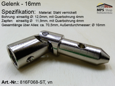 Kreuzgelenk Ø16mm - (Art 16/5)