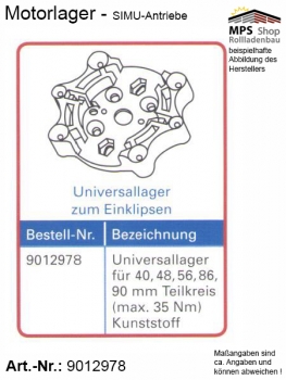 9012978 Universal-Motorlager bis 35Nm (SIMU)