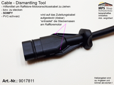 9017811, für SOMFY Raffstoremotor Anschlusskabel - Cable Dismantling Tool