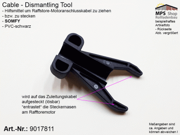 9017811, für SOMFY Raffstoremotor Anschlusskabel - Cable Dismantling Tool