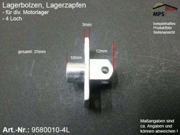 9580010-U Lagerzapfen, Lagerbolzen für Motorkopf / Lager