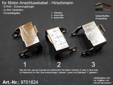 9701624, - 1x - STASI - Sicherungsbügel für Hirschmann-Kupplung