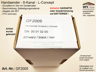 GF2005 Handsender 6-Kanal GEIGER