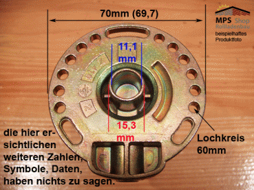 444F018 Rechts, 2:1 - Kegelradgetriebe, WERU-KBW, kl.Fuß, Flansch