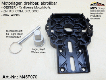 M45F070 Motorlager, Neubaulager für ZN+KS+COM+SIC+SOC-Kopf SolidLine bis 40Nm, abrolllbar