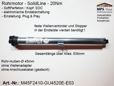 M45F2410-GU4520E-E03 elektronischer Rohrmotor 20Nm (Rumpfmotor)