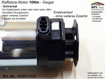 GJ5610-M56F4309 - GEIGER Raffstore Mittelmotor 10Nm-Rumpfmotor