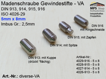 497390 Feststellring (ST) ca. 15x25x12mm mit Madenschraube (ST) M6x8