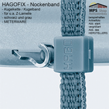 2186-04-082-101, HAGOFIX Nockenband 82mm (Kugelband), schwarz - METERWARE