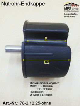 WK78-2.12.25 Nutrohr-Endkappe, Walzenkapsel