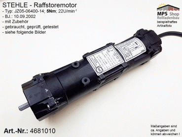4681010, STEHLE - Raffstore-Motor 5 Nm - gebraucht, geprüft, getestet