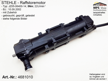 4681010, STEHLE - Raffstore-Motor 5 Nm - gebraucht, geprüft, getestet