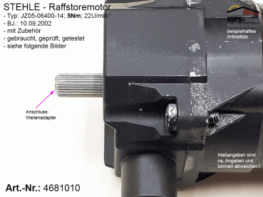 4681010, STEHLE - Raffstore-Motor 5 Nm - gebraucht, geprüft, getestet