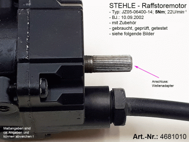 4681010, STEHLE - Raffstore-Motor 5 Nm - gebraucht, geprüft, getestet
