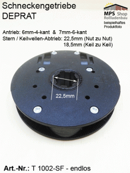 Schneckengetriebe, Untersetzung 6:1 - DEPRAT