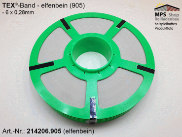 TEX-Band 6,0 x 0,28mm, Farbe: 905 (elfenbein - 214206.905)