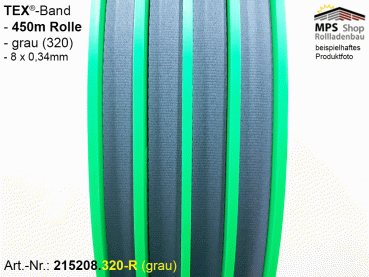 215208.320-Rolle (450m) TEX®-Band 8,0x0,34mm, grau