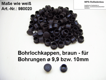 STÜCKWARE - Bohrlochkappe-braun für Bohrung Ø10mm (9,9mm)