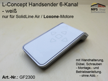 L-Concept 6-Kanal-Handsender - SolidLine Air u. Loxone - weiß