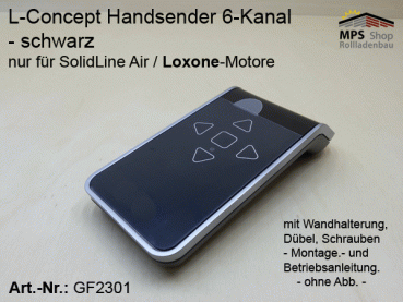L-Concept 6-Kanal-Handsender - SolidLine Air u. Loxone - schwarz