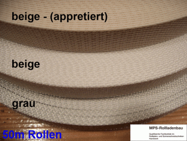 50m Rolle, Getriebegurt 23x1,1mm - für Ubersetzungsgetriebe, Rolladengurt, Rollladen Gurtband