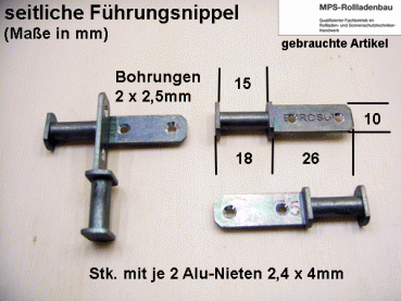 Führungsnippel (Metall) für Einzellamellen - Reparaturteile