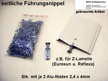 Führungsnippel (Metall) für Einzellamellen - Reparaturteile