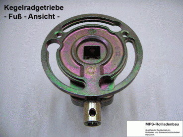 Kegelradgetriebe, Kurbelgetriebe, SW40, kl.Fuß, 3:1, 16/21kg, L+R, Zapfen