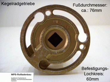 446F013 und 014, 3:1, Kegelradgetriebe, Kurbelgetriebe WERU-KBW, kl.Fuß, L+R ohne Flansch