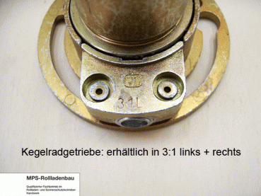 446F013 und 014, 3:1, Kegelradgetriebe, Kurbelgetriebe WERU-KBW, kl.Fuß, L+R ohne Flansch