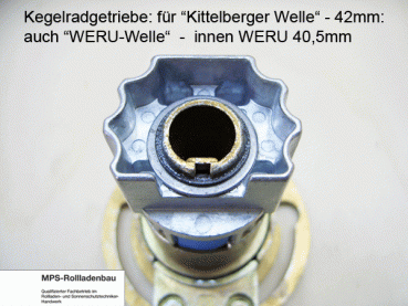 446F013 und 014, 3:1, Kegelradgetriebe, Kurbelgetriebe WERU-KBW, kl.Fuß, L+R ohne Flansch