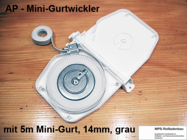 AP-Mini-Gurtwickler, scharnierend, für 5m-14mm-Gurt