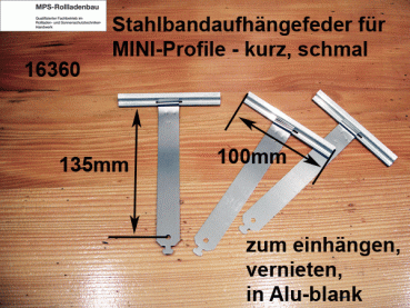 Stahlband-Aufhängefeder, Aufhängeprofilstück