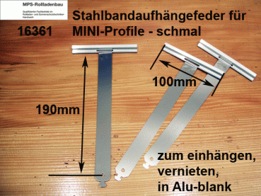 Stahlband-Aufhängefeder, Aufhängeprofilstück