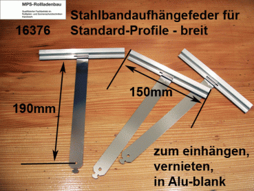 Stahlband-Aufhängefeder, Aufhängeprofilstück