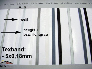 TEX®-Band 5,0 x 0,18mm, div. Farben
