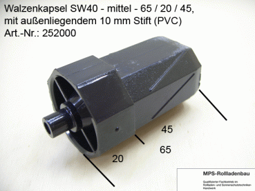 MINI Walzenkapsel SW40 - MITTEL, mit Gurtscheibe