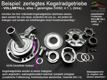 MPS-456F012-VM Kegelradgetriebe, Kurbelgetriebe, SW60, gr.Fuß, 4:1-RECHTS, 6mm-4kant-Antrieb - überholt, im Austausch