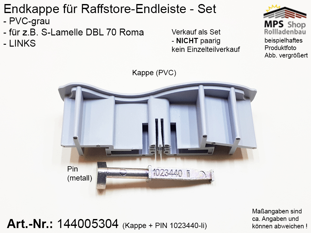 Mps Elektro Rollladen Shop L Links Endkappe Abschlusskappe Endleiste S