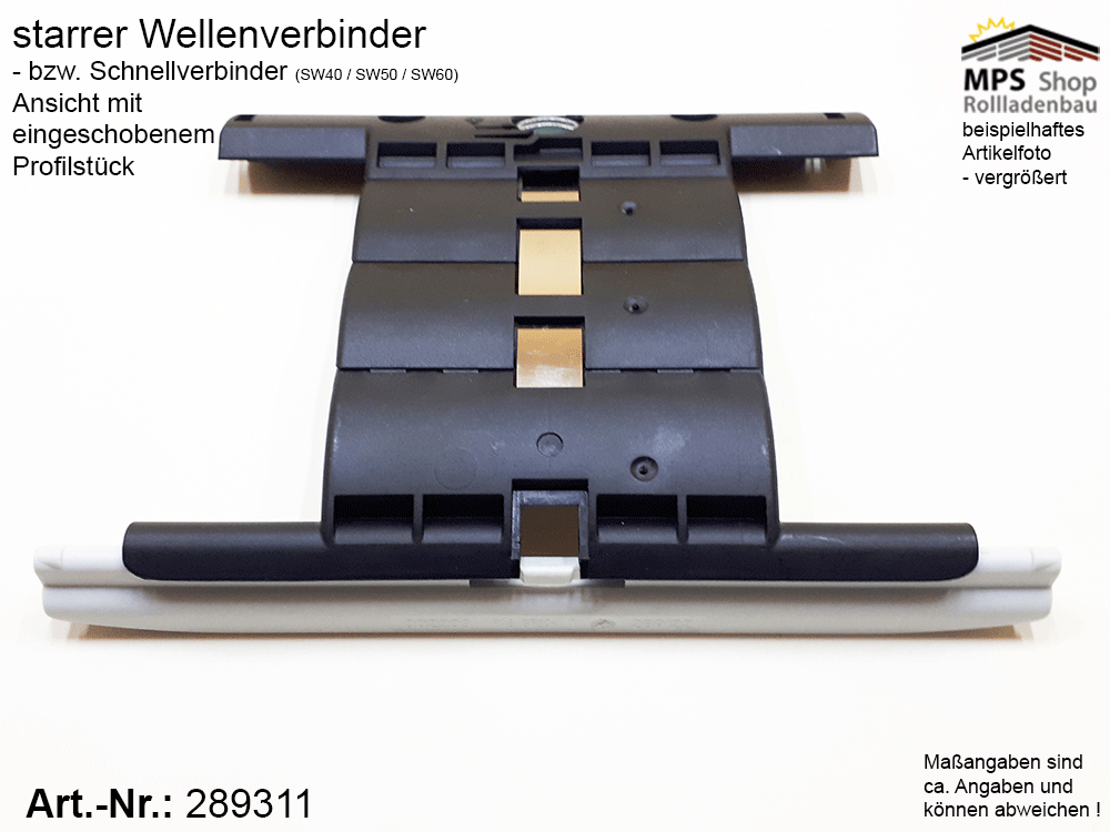 MPS-Elektro Rollladen Shop - 289311, starrer Wellenverbinder