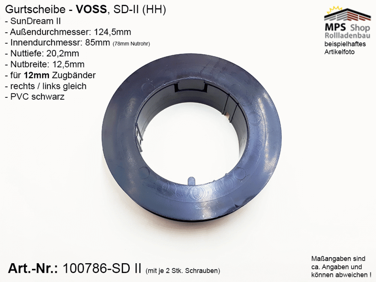 100786-SD II, Gurtscheibe VOSS, SunDream II